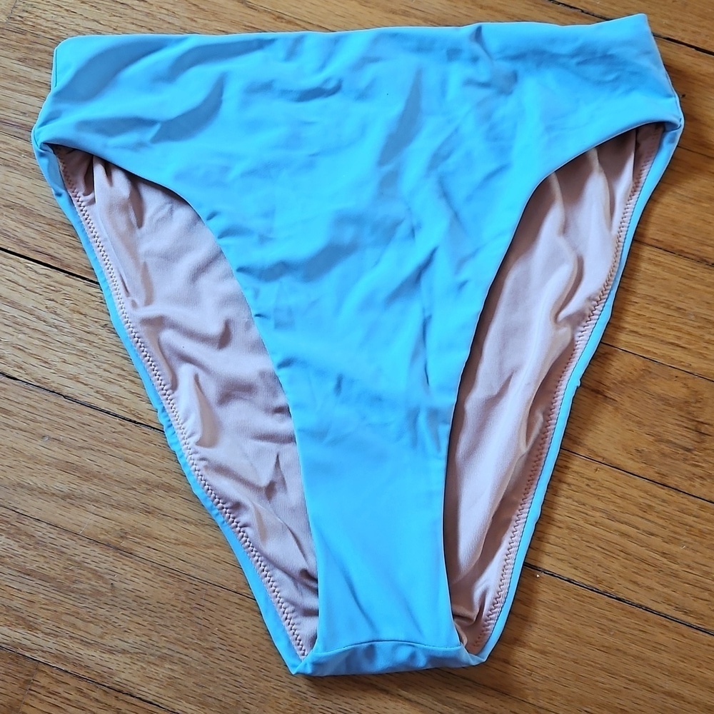 J Crew Blue Bikini Bottom, Brand New With Tags & Liner, Sz S